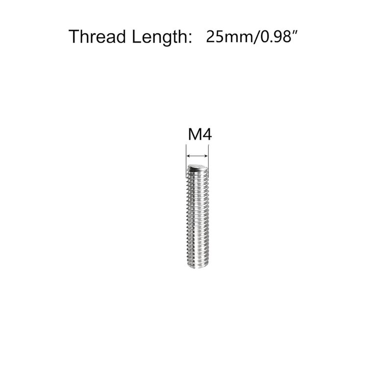 TOP-VIGOR 20Pcs M4-0.7 x 25mm Length Fully Threaded Rod, 304 Stainless Steel Right Hand Threaded Rods, Fully Studding Rod Bar for Anchor Bolts, Clamps, Hangers and U-Bolts - Image 2